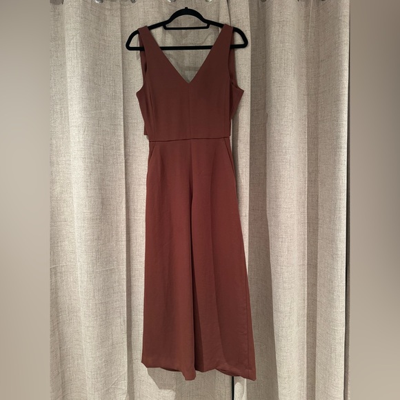 Aritzia Wilfred Ecoulement jumpsuit in a rust brown color. Size 2. - Picture 2 of 7